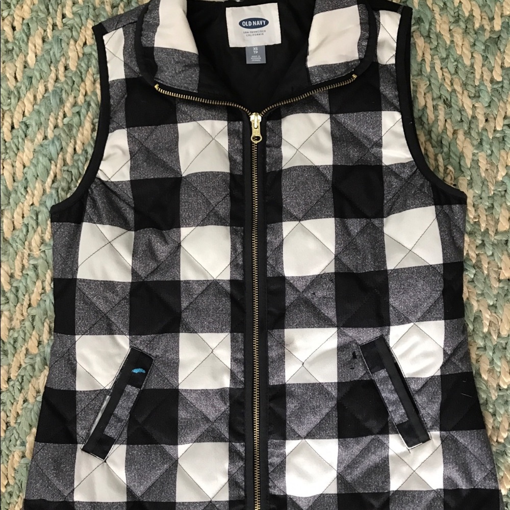 old navy checkered vest